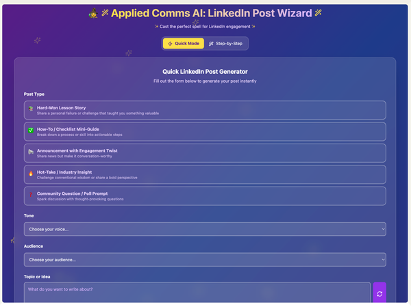 Newsletter: Building a LinkedIn content creator with Claude, giving Grammarly a reality check, and a (welcome) audit by ChatGPT’s Deep Research